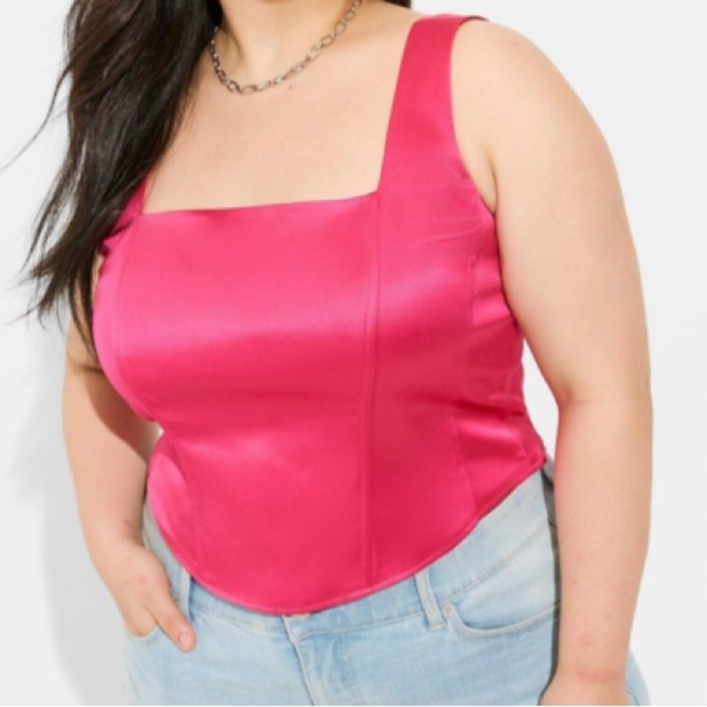 Torrid Hot Pink Sleeveless Blouse